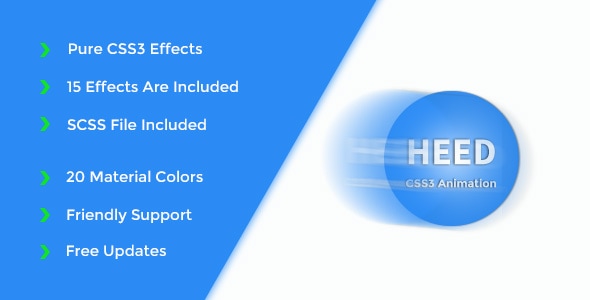 Heed - Pure CSS3 Animation Effects - CodeCanyon Item for Sale