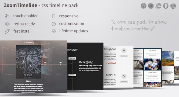 ZoomTimeline - CSS Timeline Pack - CodeCanyon Item for Sale
