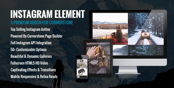 Instagram Element - Cornerstone Element for Wordpress - CodeCanyon Item for Sale