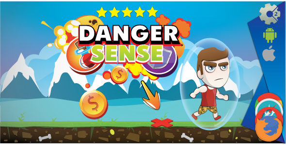 Danger sense - HTML5 game. Construct 2 (.capx) - CodeCanyon Item for Sale