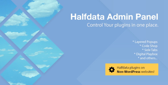 Halfdata Admin Panel - CodeCanyon Item for Sale