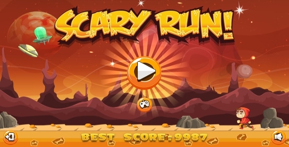 Scary Run - HTML5 Game + Android + AdMob (Construct 3 | Construct 2 | Capx) - CodeCanyon Item for Sale