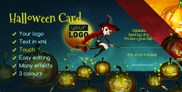 Halloween Card Witch - CodeCanyon Item for Sale