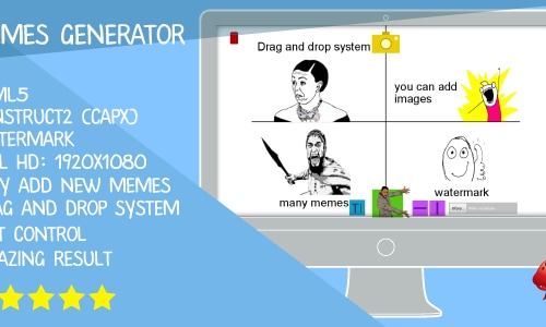 Memes generator - HTML5. Construct2 (.capx) by Flikes | CodeCanyon