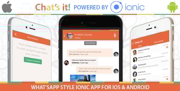 What’s App Chat Clone – An Ionic Framework ,Socket.io and Nodejs Full Hybrid App - CodeCanyon Item for Sale