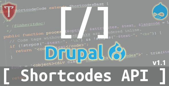 Shortcodes API for Drupal 8 - CodeCanyon Item for Sale