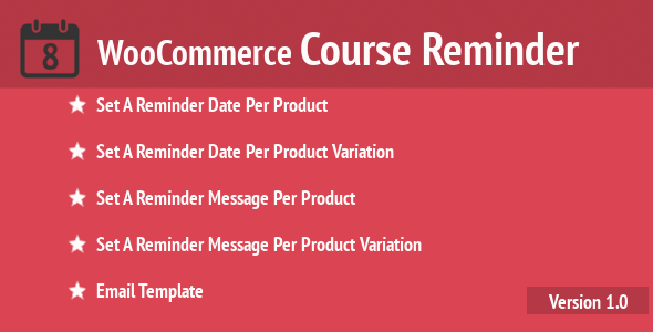 WooCommerce Course Reminder - CodeCanyon Item for Sale