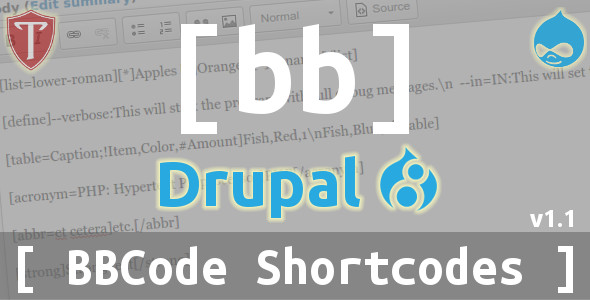 BBCode Shortcodes for Drupal 8 - CodeCanyon Item for Sale