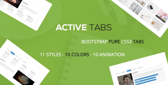 Active - A Responsive Bootstrap Pure CSS3 Tabs - CodeCanyon Item for Sale