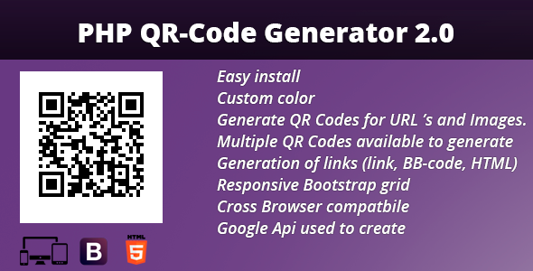 PHP QR-Code Generator 2.0 - CodeCanyon Item for Sale
