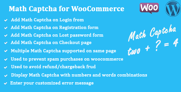Math Captcha for WooCommerce - CodeCanyon Item for Sale