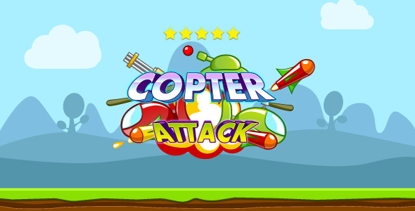 Copter attack - HTML5 game. Construct 2 (.capx) - CodeCanyon Item for Sale