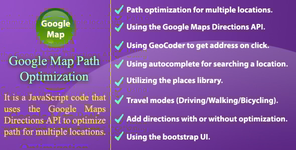 Google Map Path Optimization - CodeCanyon Item for Sale