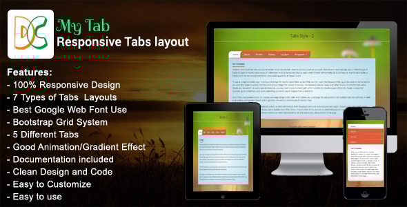 My Tab - Responsive Bootstrap Tabs - CodeCanyon Item for Sale
