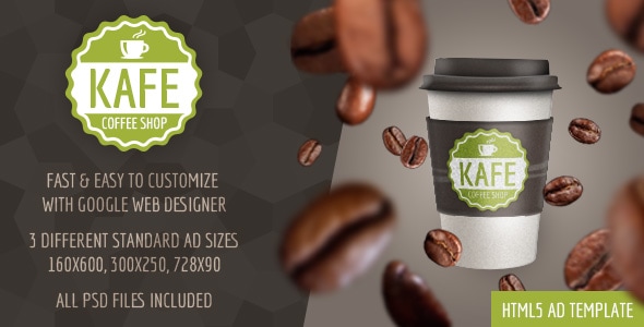 Kafe - HTML5 Coffee Shop Ad Template - CodeCanyon Item for Sale