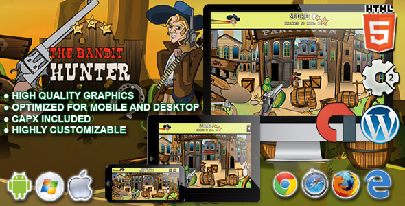 The Bandit Hunter - HTML5 Construct 2 Game - CodeCanyon Item for Sale