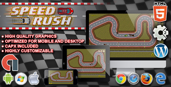 Speed Rush - HTML5 Construct Racing Game - CodeCanyon Item for Sale