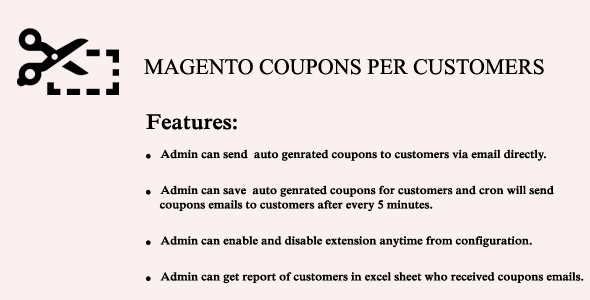 Magento Coupon Per Customer - CodeCanyon Item for Sale