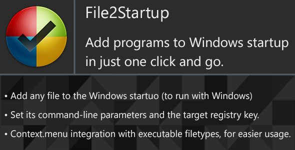 File2Startup - Add any program to Windows startup easy - CodeCanyon Item for Sale
