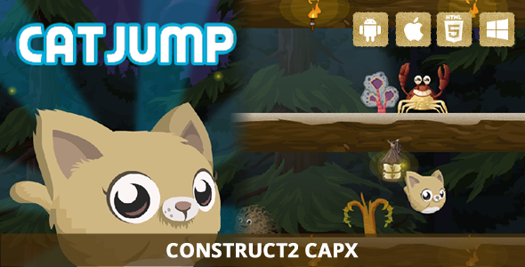 Cat Jump - HTML5 Game (Capx) - CodeCanyon Item for Sale