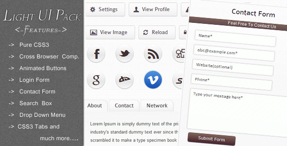 Light UI Pack - CodeCanyon Item for Sale