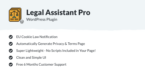 Legal Assistant Pro - EU Cookie Law, Terms & Privacy Generator - CodeCanyon Item for Sale
