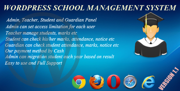 Wordpress School Management System by bigboss555 | CodeCanyon