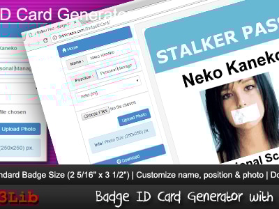 Badge ID Card Generator by nath4n | CodeCanyon