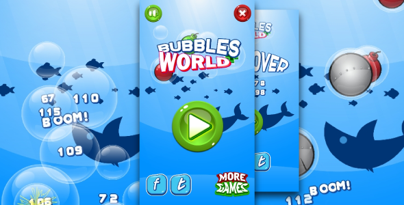 Bubbles world - HTML5 fun game + Mobile control + AdMob - CodeCanyon Item for Sale