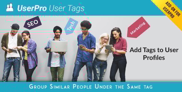 Tags add-on for UserPro - CodeCanyon Item for Sale