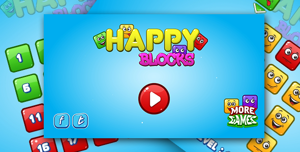 Happy blocks - HTML5 logic game. Construct 2 + mobile - CodeCanyon Item for Sale