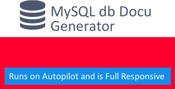 MySQL Documentation Generator - CodeCanyon Item for Sale