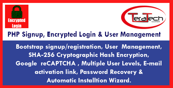 PHP Signup, Encrypted Login & User Management - CodeCanyon Item for Sale