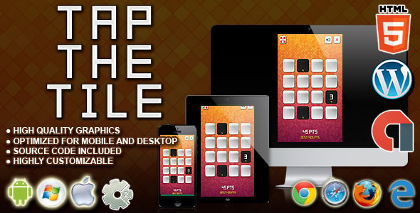 Tap the Tile - HTML5 Construct Skill Game - CodeCanyon Item for Sale