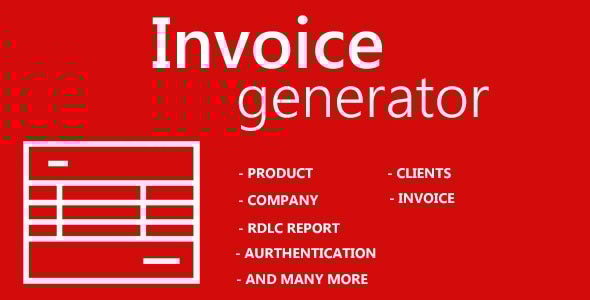 Easy Invoice generator - AspNet MVC - CodeCanyon Item for Sale