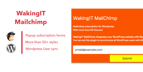 WakingIT Mailchimp Newsletter Wordpress Plugin - CodeCanyon Item for Sale