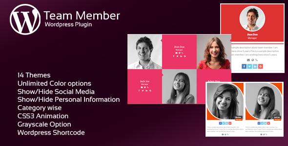 JAG Interactive Team Members WordPress Plugin - CodeCanyon Item for Sale