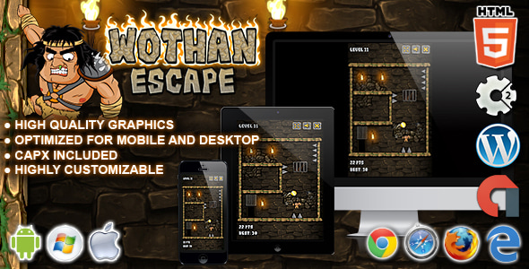 Wothan Escape - HTML5 Construct 2 Skill Game - CodeCanyon Item for Sale