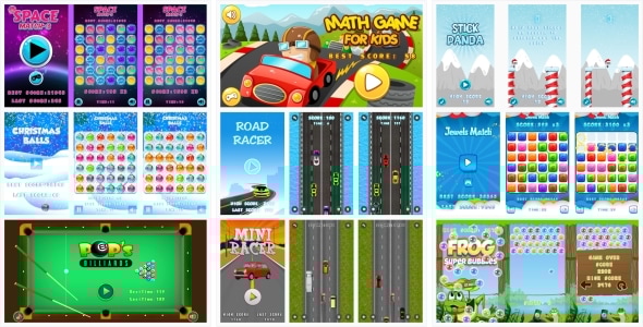 9-GAMES IN 1 BUNDLE! №1 (Construct 3 | Construct 2 | Capx) - CodeCanyon Item for Sale