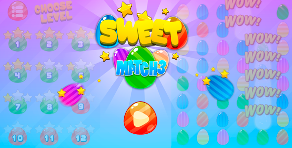 Sweet match3 - HTML5 game - CodeCanyon Item for Sale