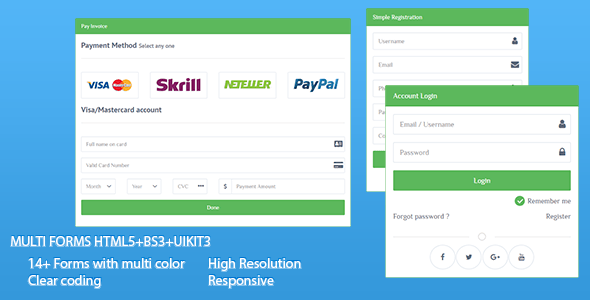 Responsive HTML5 Forms with BS3 and UIKIT3 - CodeCanyon Item for Sale