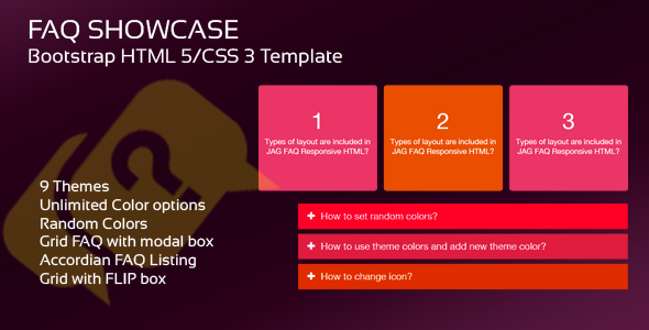 Bootstrap FAQ Showcase by jag_themes | CodeCanyon
