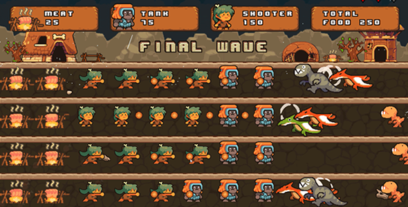 Prehistoric Warfare - HTML5 Game (Capx) - CodeCanyon Item for Sale