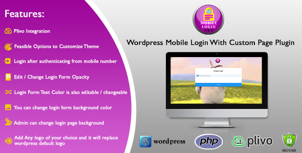 Wordpress Mobile Login With Custom Page Plugin - CodeCanyon Item for Sale