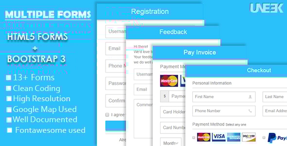 Responsive HTML5 Forms with Bootstrap 3 by UNEEKcc1 | CodeCanyon
