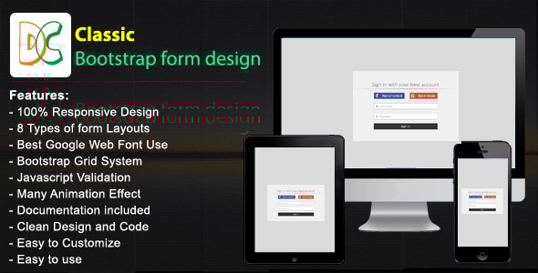 Classic - Responsive Bootstrap Form - CodeCanyon Item for Sale