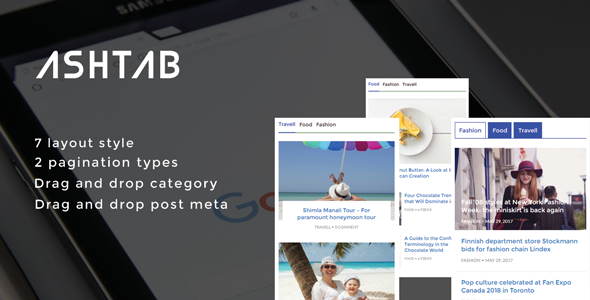 Ashtab - Ajax tabbed category widget - CodeCanyon Item for Sale