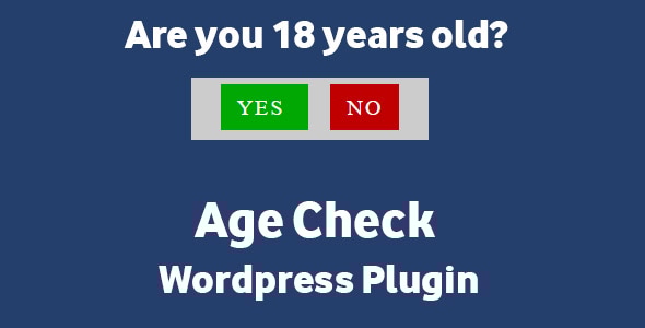 Age Check - Wordpress Plugin - CodeCanyon Item for Sale