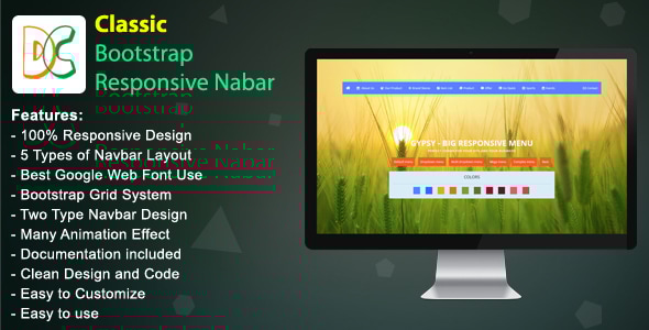 GYPSY - Bootstrap Responsive Navbar - CodeCanyon Item for Sale