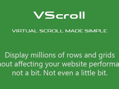 VScroll: Virtual Scroll Made Simple by JaguarScript | CodeCanyon